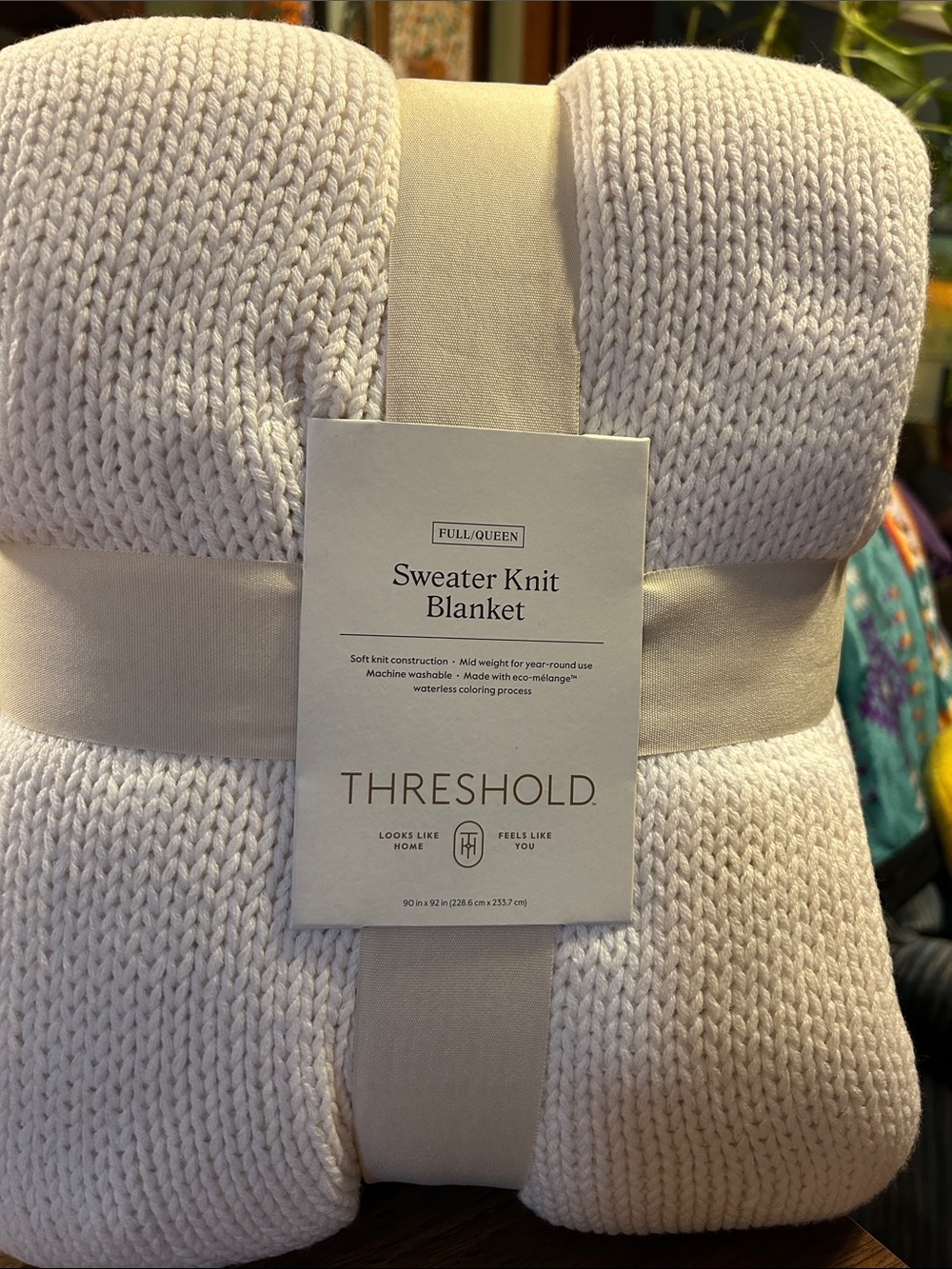 Threshold Cream Sweater Knit Blanket Throw